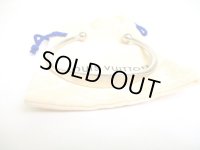 LOUIS VUITTON Monogram Silver Brass Bracelet Monogram Jonc #a212