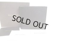 BVLGARI Black Leather Classico Bifold Wallet Compact Wallet for Men #a213