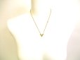 Photo10: LOUIS VUITTON Gold Plated Essential V Chain Necklace #a216