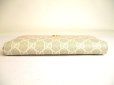 Photo5: GUCCI Double G Beige Coating Canvas Light Pink Leather Round Zip Wallet #a217