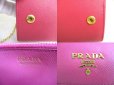 Photo10: PRADA Saffiano Pink Leather Bifold Long Flap Wallet #a219