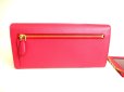 Photo2: PRADA Saffiano Pink Leather Bifold Long Flap Wallet #a219 (2)