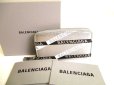 Photo1: BALENCIAGA Logo Silver Leather Round Zip Coin Purse #a222 (1)