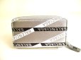 Photo2: BALENCIAGA Logo Silver Leather Round Zip Coin Purse #a222 (2)