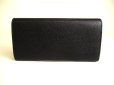 Photo2: BVLGARI Black Leather Logo Clip Flap Long Wallet #a223 (2)