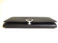 Photo5: BVLGARI Black Leather Logo Clip Flap Long Wallet #a223