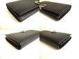 Photo7: BVLGARI Black Leather Logo Clip Flap Long Wallet #a223