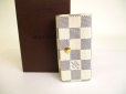 Photo1: LOUIS VUITTON Damier Azur Leather Multicles 4 Key Cases #a226 (1)