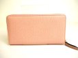 Photo2: GUCCI Marmont GG Light Pink Leather Round Zip Long Wallet #a232 (2)