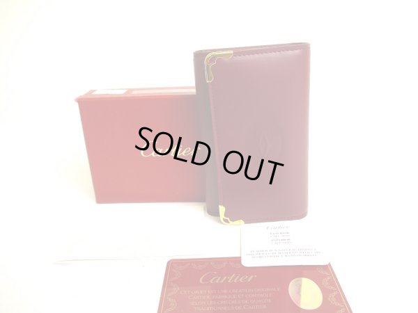 Photo1: Cartier Must de Cartier Bordeaux Leather 6 Pics Key Cases #a235