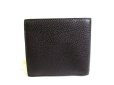 Photo2: GUCCI Metal GG Black Leather Bifold Wallet Compact Wallet #a238 (2)