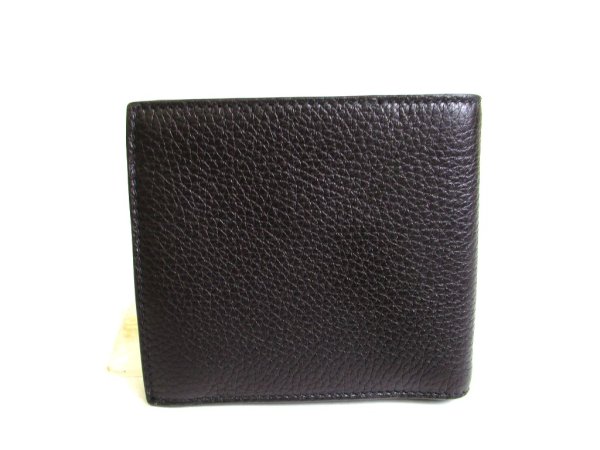 Photo2: GUCCI Metal GG Black Leather Bifold Wallet Compact Wallet #a238