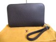 Photo1: LOUIS VUITTON Taiga Ardoise Leather Clutch Bag Document Case Baikal #a239 (1)