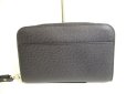 Photo2: LOUIS VUITTON Taiga Ardoise Leather Clutch Bag Document Case Baikal #a239 (2)