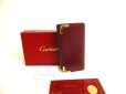 Photo1: Cartier Must de Cartier Bordeaux Leather 4 Pics Key Cases #a242 (1)