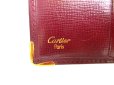 Photo10: Cartier Must de Cartier Bordeaux Leather Bifold Wallet Purse #a246