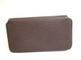 Photo2: Cartier Santos de Cartier Gray Leather Zip Around Zippy Wallet #a247 (2)