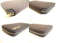 Photo7: Cartier Santos de Cartier Gray Leather Zip Around Zippy Wallet #a247