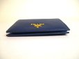 Photo5: PRADA Saffiano Blue Leather Bifold Wallet Compact Wallet #a251