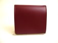 Photo2: Cartier Must de Cartier Bordeaux Leather Coin Purse #a252 (2)