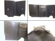 Photo8: HUNTING WORLD Safari Black Canvas Leather 6 Pics Key Cases #a255