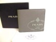 Photo1: PRADA Gray Saffiano Print Leather Bifold Bill Wallet #a256 (1)