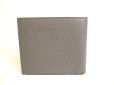 Photo2: PRADA Gray Saffiano Print Leather Bifold Bill Wallet #a256 (2)