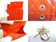 Photo9: Christian Dior Cannage Orange Leather Lady Dior Trifold Wallet #a258