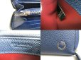 Photo10: BVLGARI BVLGARIBVLGARI Navy Blue Leather Round Zip Long Wallet #a260