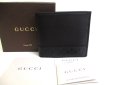 Photo1: GUCCI GG Guccissima Black Signature Leather Bifold Wallet #a265 (1)