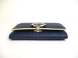 Photo5: BVLGARI BVLGARI Navy Blue Leather Coin Purse #a266