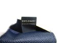 Photo9: BVLGARI BVLGARI Navy Blue Leather Coin Purse #a266