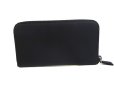 Photo2: PRADA Black Nylon Leather Round Zip Long Wallet #a268 (2)