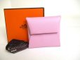 Photo1: HERMES Rose Sakura Veau Epson Leather Coin Purse Bastia #a269 (1)