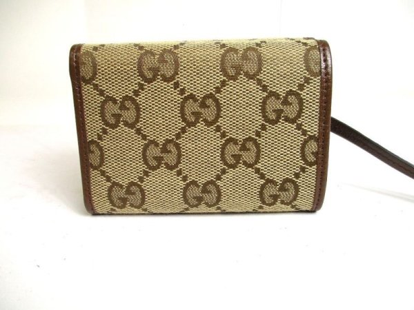 Photo2: GUCCI BALENCIAGA GG Canvas Leather Trifold Wallet Compact Wallet #a272