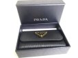 Photo12: PRADA Black Leather Gold H/W 6 Pics Key Chain #a278