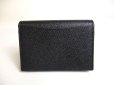 Photo2: BVLGARI Black Grain Calf Leather Business Card Case Card Holder #a279 (2)