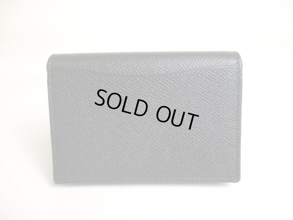 Photo2: BVLGARI Black Grain Calf Leather Business Card Case Card Holder #a279