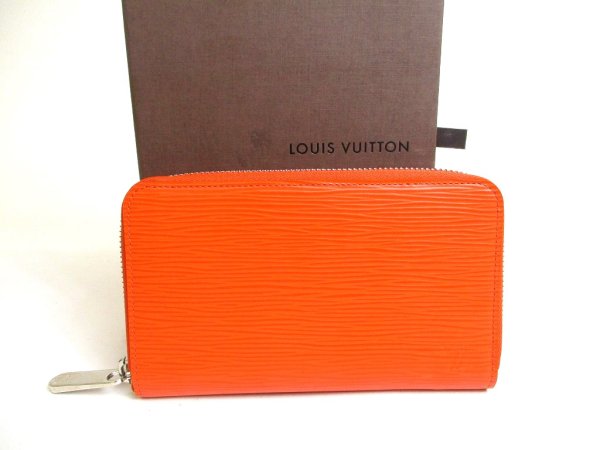 Photo1: LOUIS VUITTON Epi Orange Leather Zippy Compact Wallet Purse #a280