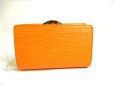 Photo2: LOUIS VUITTON Epi Orange Leather Bifold Wallet French Purse #a283 (2)