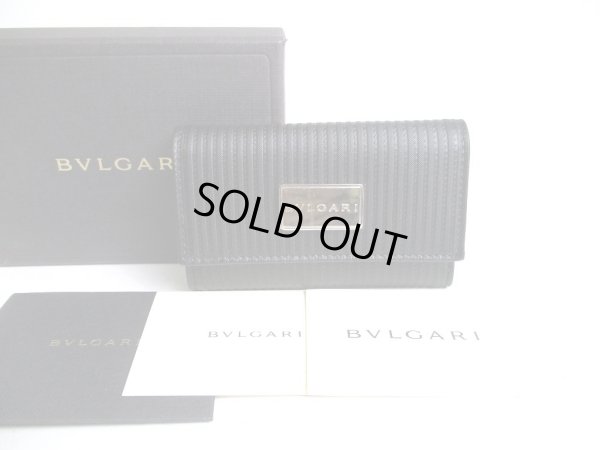 Photo1: BVLGARI Mirerige Black Leather 6 Pics Key Cases #a288