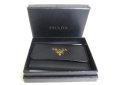 Photo12: PRADA Black Nylon and Leather Gold H/W 6 Pics Key Chain #a289