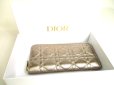 Photo12: Christian Dior Cannage Metallic Gold Leather Lady Dior Round Zip Wallet #a291