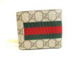 Photo2: GUCCI GG Supreme Leather Bee Motif Bifold Bil Wallet Compact Wallet #a299 (2)