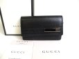 Photo1: GUCCI Interlocking G Black Leather 6 Pics Key Cases #a300 (1)