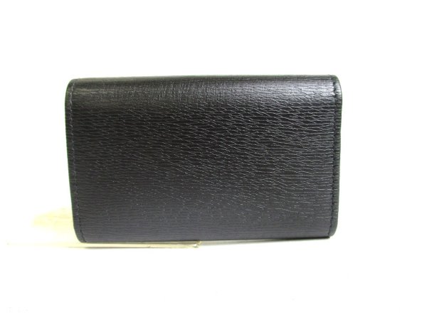 Photo2: GUCCI Interlocking G Black Leather 6 Pics Key Cases #a300