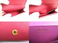 Photo9: PRADA Pink Saffiano Leather Card Case Card Holder #a302