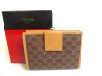 Photo1: CELINE Vintage Brown Leather Small Bifold Wallet Compact Wallet #a311 (1)