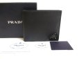 Photo1: PRADA Saffiano Metal Black Leather Bifold Wallet Compact Wallet #a312 (1)