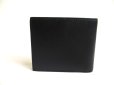 Photo2: PRADA Saffiano Metal Black Leather Bifold Wallet Compact Wallet #a312 (2)